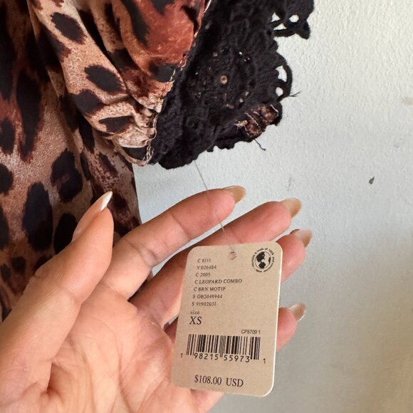 FREE PEOPLE LEOPARD TOP - Picture 5 of 5